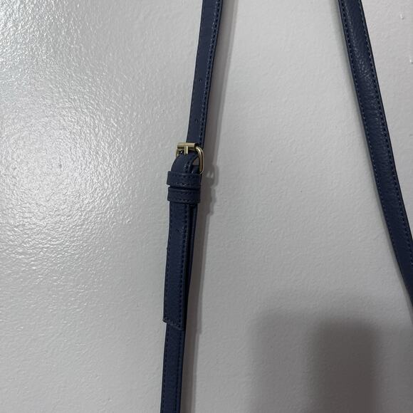 Juicy Couture Zippered Crossbody Bag Shoulder Purse Slate Blue Vegan Leather - Picture 13 of 13